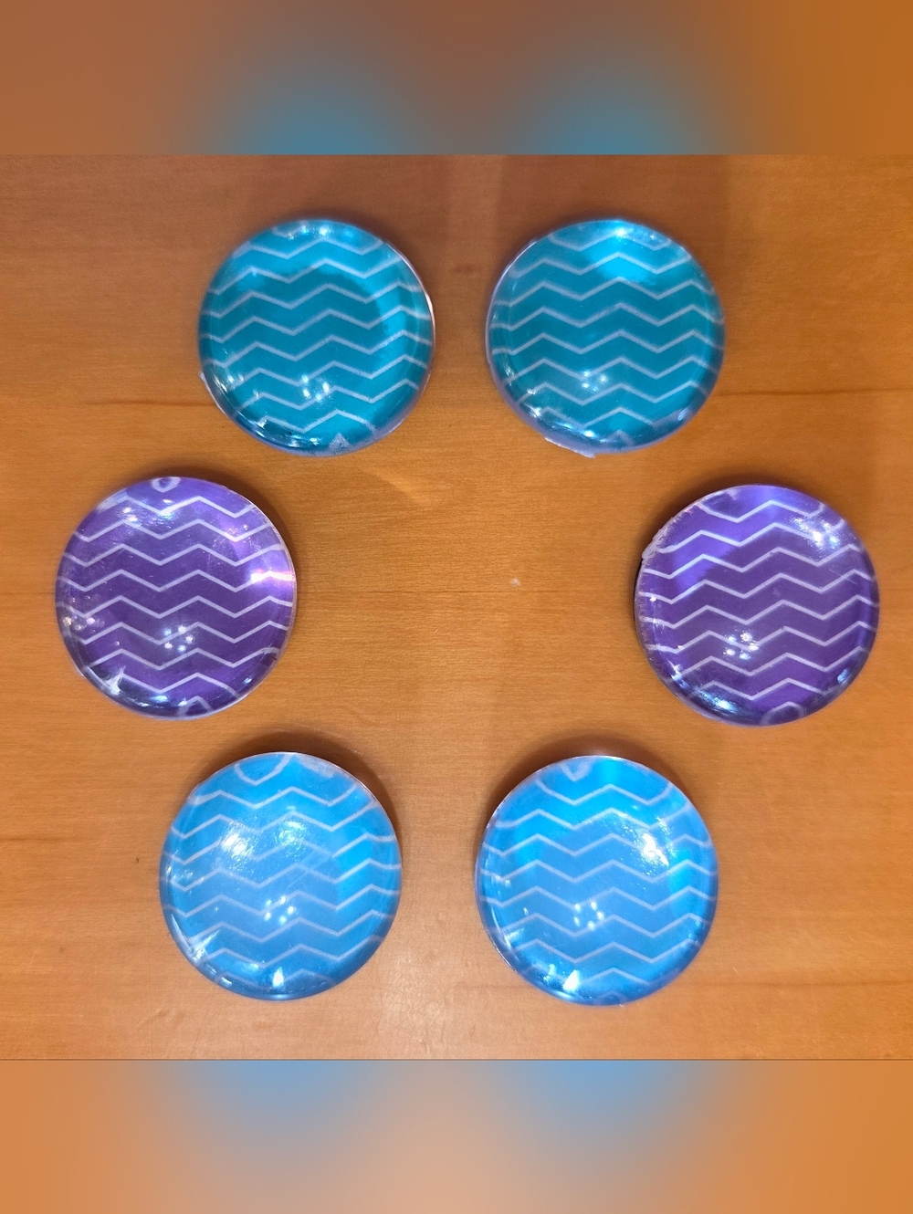 Colored Chevron Magnets (Qty. #6)
